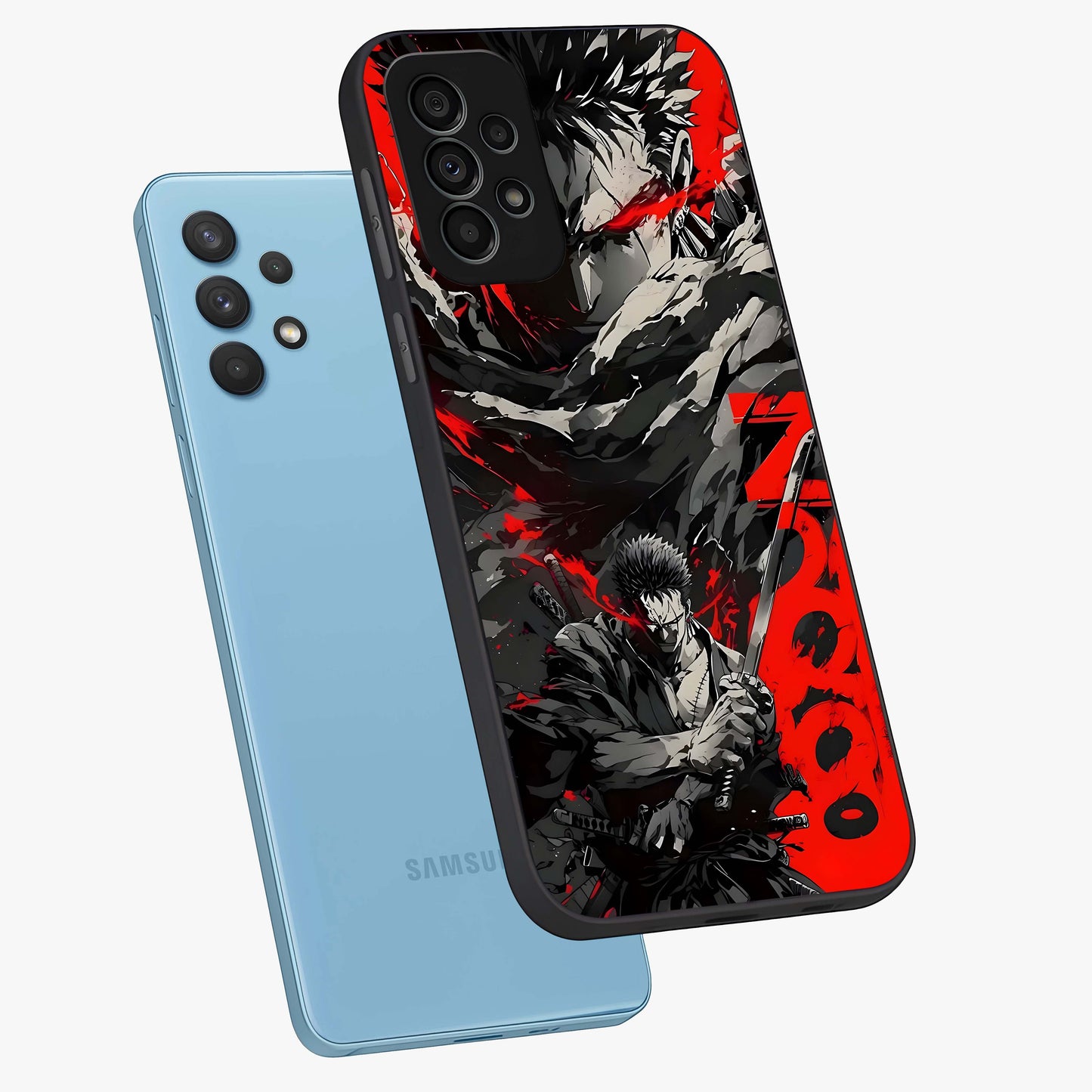 Demon Sword Resolve Glass Case displayed in angled mockup highlighting powerful demon sword illustration with dark fantasy aesthetic.