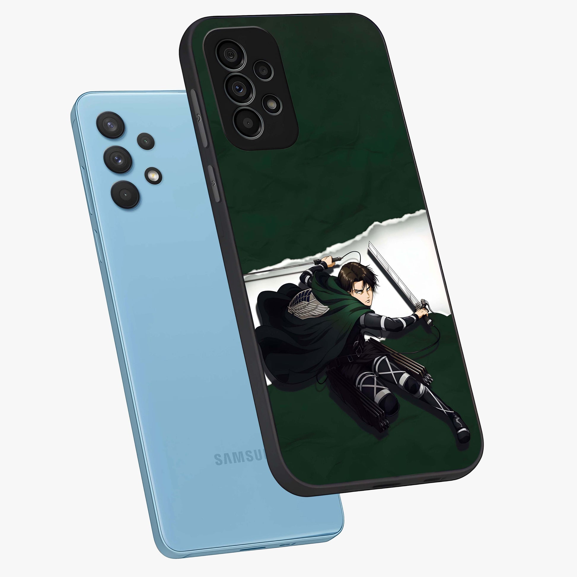 Emerald War Vanguard Glass Case displayed in angled mockup highlighting intense battle inspired design with emerald tone aesthetic.
