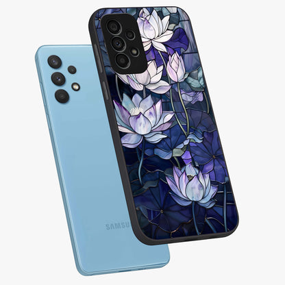 Gloss Petal Rush Glass Case displayed in angled mockup highlighting vibrant petal design with elegant floral aesthetic.