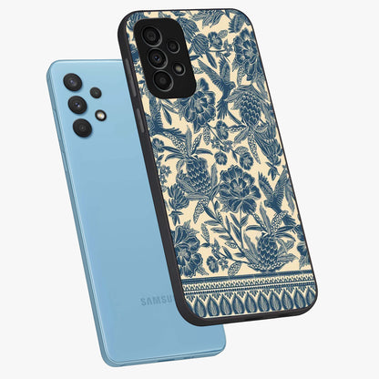 Heirloom Wild Bloom Glass Case displayed in angled mockup highlighting botanical bloom design with classic aesthetic style.