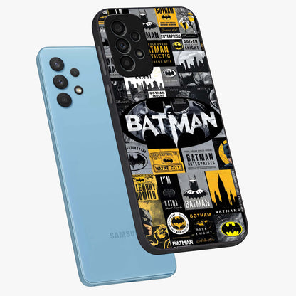 Knight Gotham Rise Glass Case displayed in angled mockup highlighting powerful knight silhouette design with dramatic aesthetic.