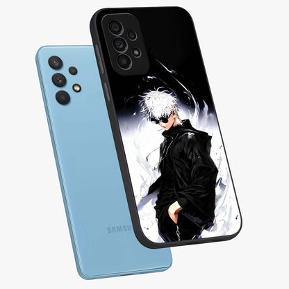 Limitless Shadow King Glass Case displayed in angled mockup highlighting dramatic dark hero design with intense aesthetic.