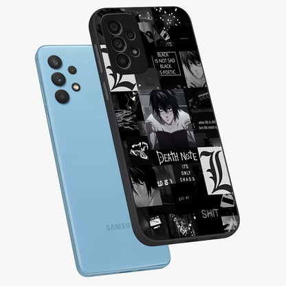 Midnight Chaos Mind Glass Case displayed in angled mockup highlighting chaotic artistic design with dramatic midnight aesthetic.