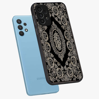 Noir Bloom Elegance Glass Case displayed in angled mockup highlighting refined flower design with stylish noir aesthetic.