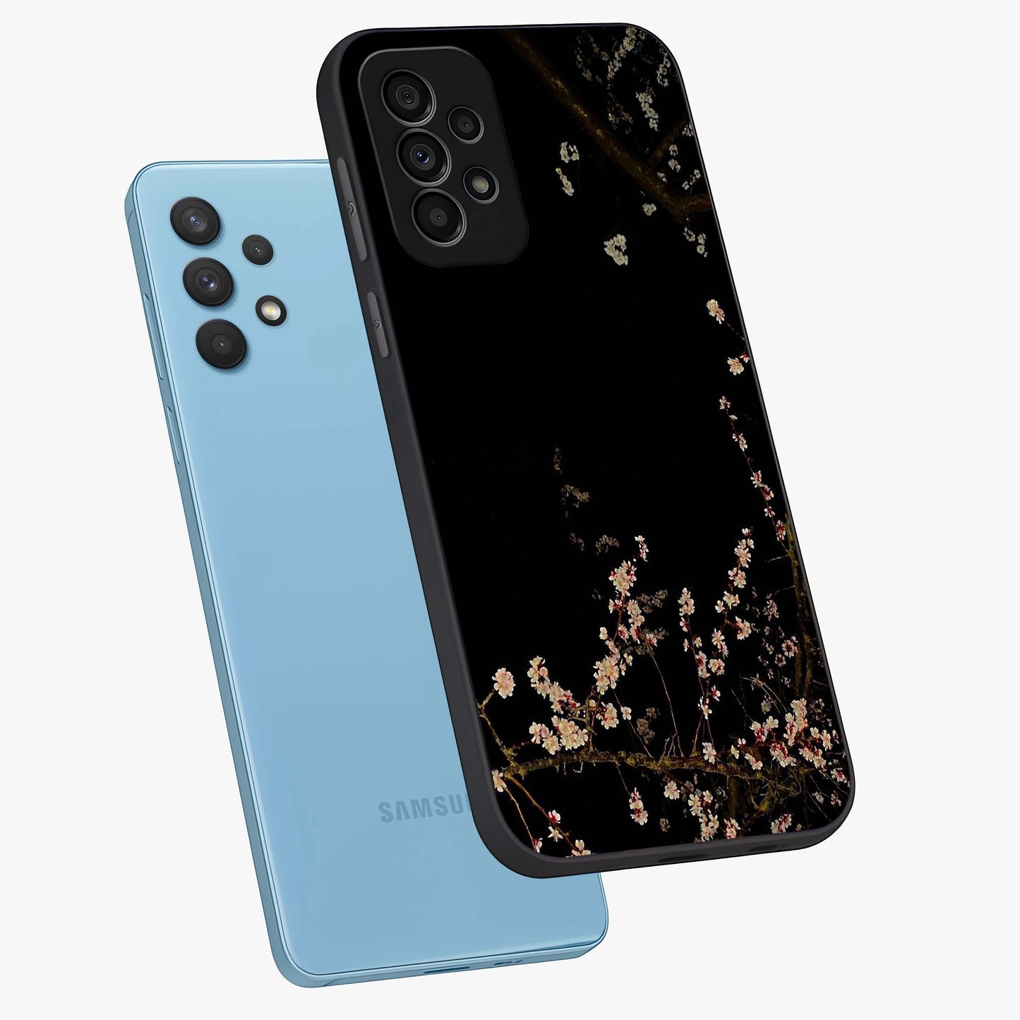 Petal Moon Light With Custom Name Glass Case displayed in angled mockup highlighting delicate petal design with custom name feature.