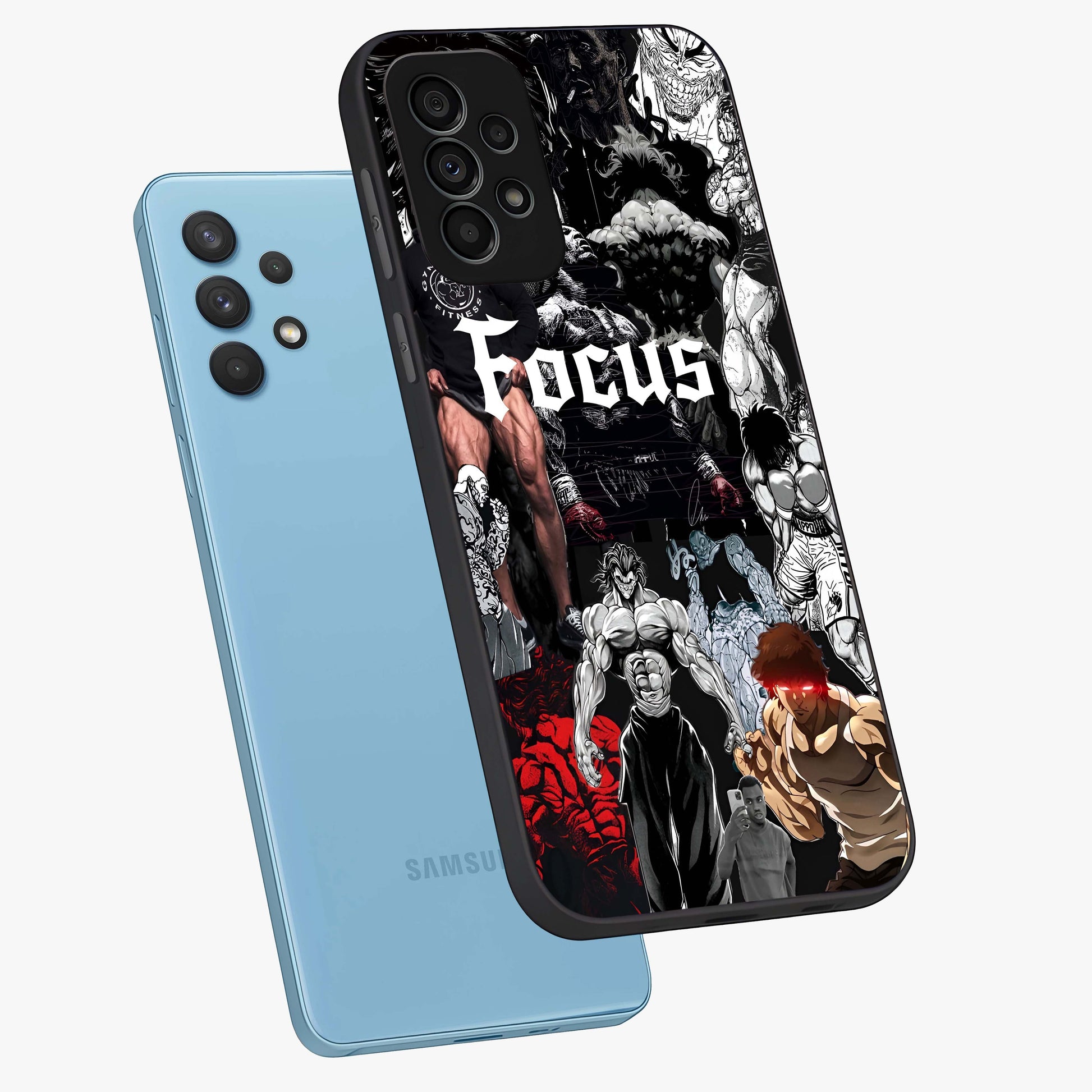 Relentless Power Focus Glass Case displayed in angled mockup highlighting bold statement design with modern aesthetic style.