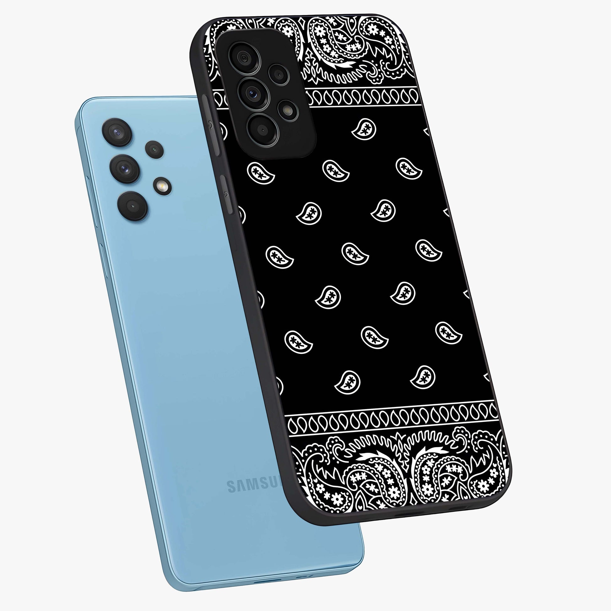 Retro Rebel Threads Glass Case displayed in angled mockup highlighting retro inspired graphic design with rebellious aesthetic.