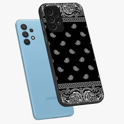 Retro Rebel Threads Glass Case displayed in angled mockup highlighting retro inspired graphic design with rebellious aesthetic.