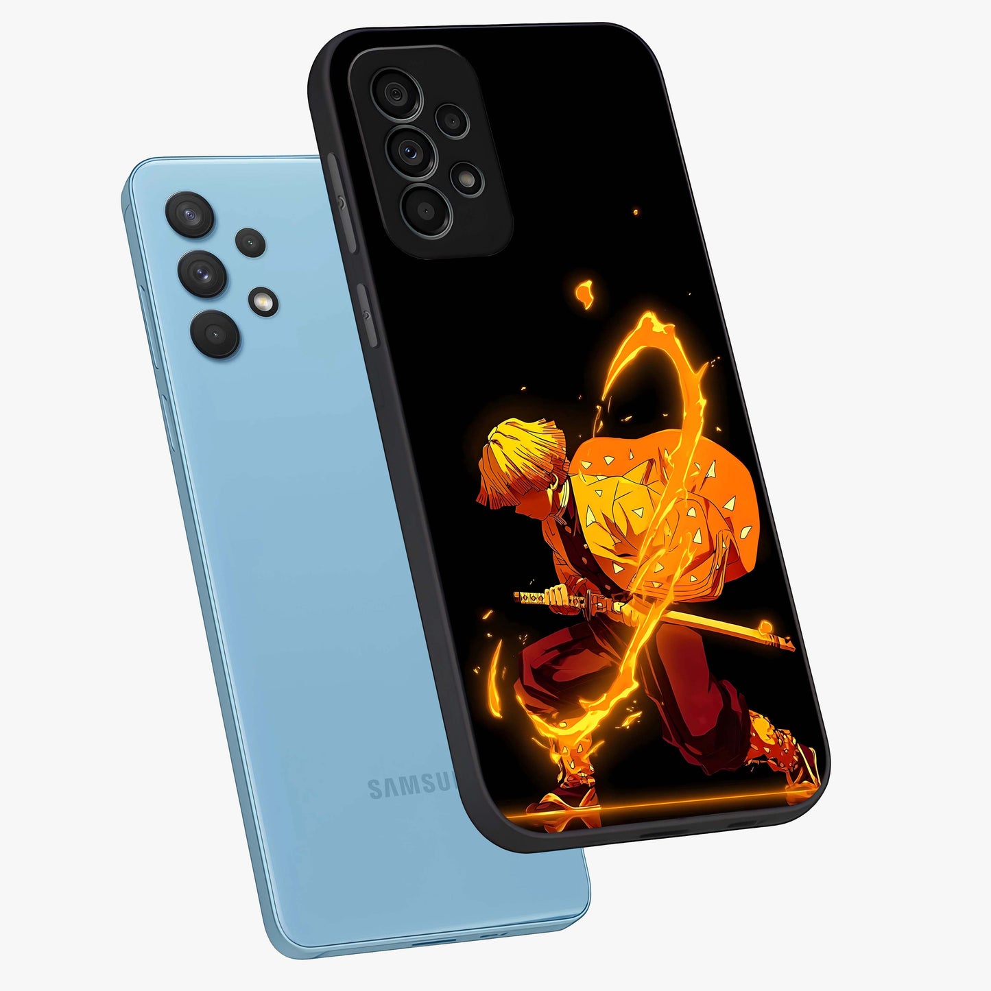 Thunder Flame Execution Glass Case displayed in angled mockup highlighting dramatic fire themed design with intense fantasy aesthetic.