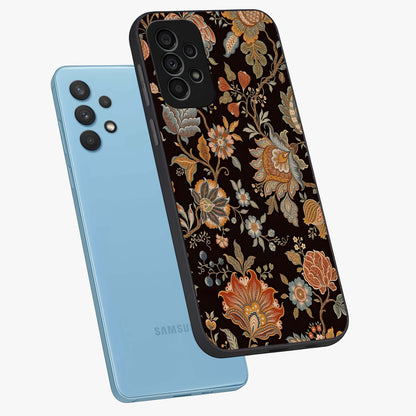 Vintage Floral Dream Glass Case displayed in angled mockup highlighting elegant vintage flower design with soft aesthetic style.