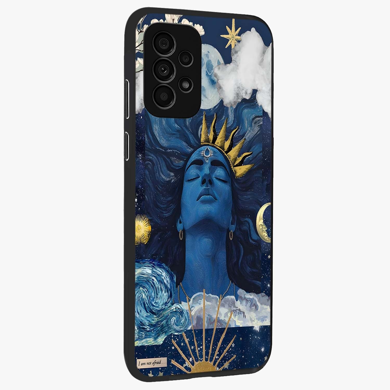 Aesthetic Lord Shiva Glass Case upright view showcasing powerful Lord Shiva artwork with devotional theme.