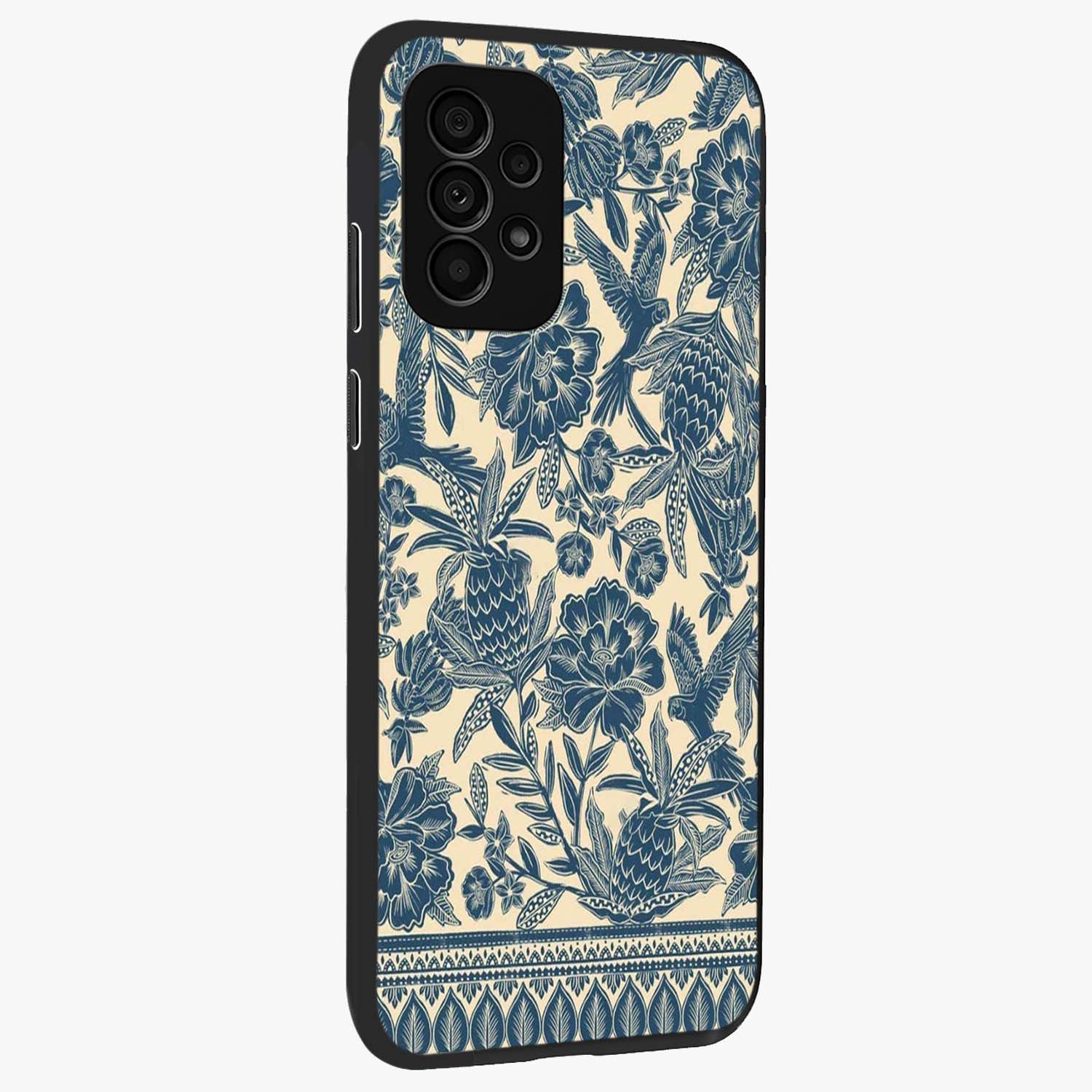 Heirloom Wild Bloom Glass Case upright view showcasing delicate wildflower artwork with timeless floral theme.