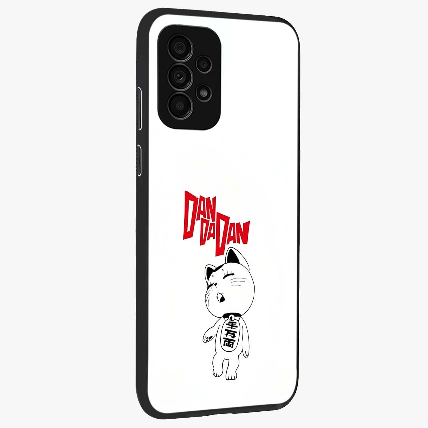 Playful Spirit Charm Glass Case upright view showcasing vibrant charm artwork with fun artistic theme.