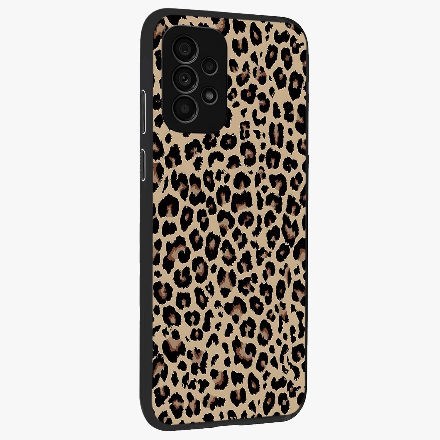 Savage Chic Pattern Glass Case upright view showcasing trendy decorative artwork with edgy fashion theme.