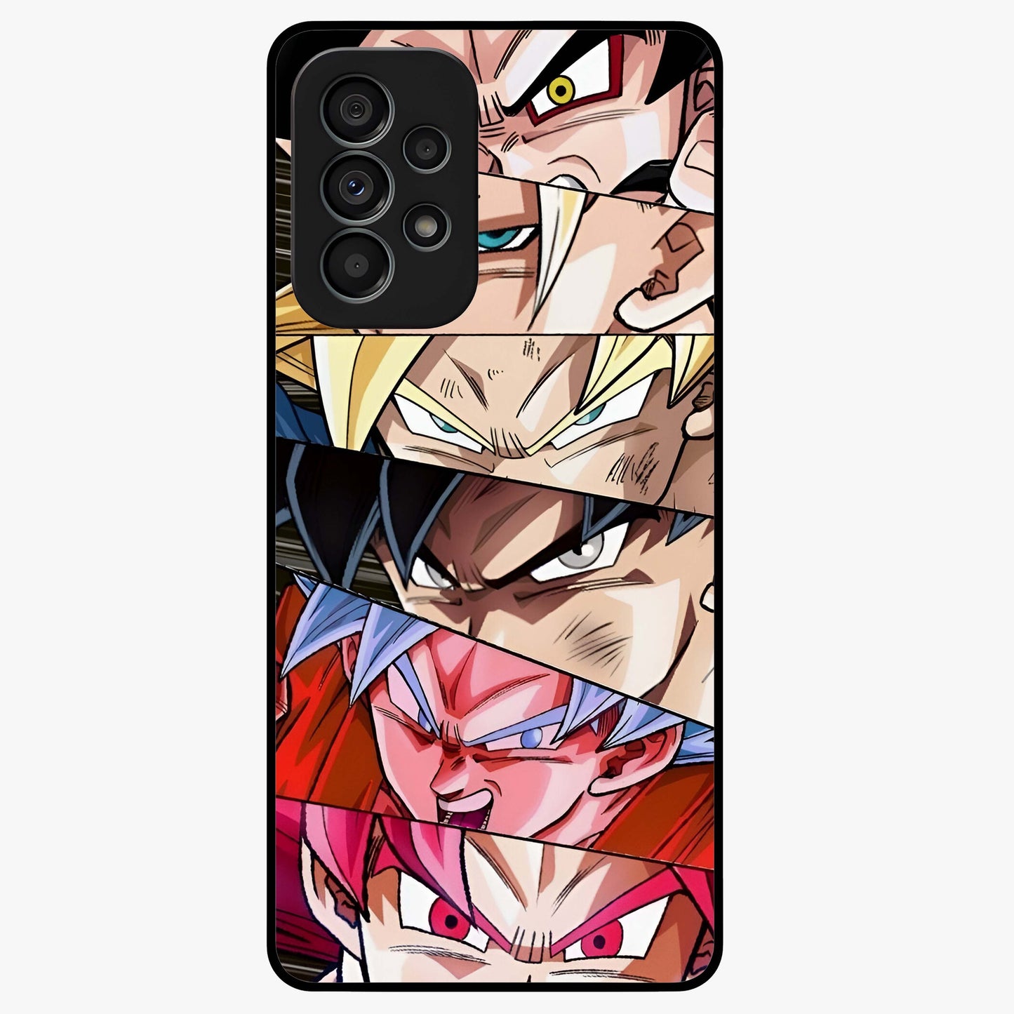 Anime Character Glass Case showing flat back view with vibrant anime artwork and glossy glass finish.