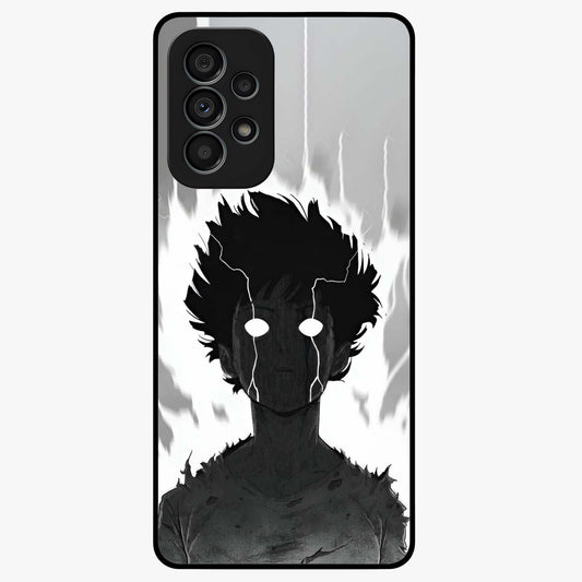 Awakened Inner Rage Glass Case showing flat back view with intense artistic artwork and glossy glass finish.
