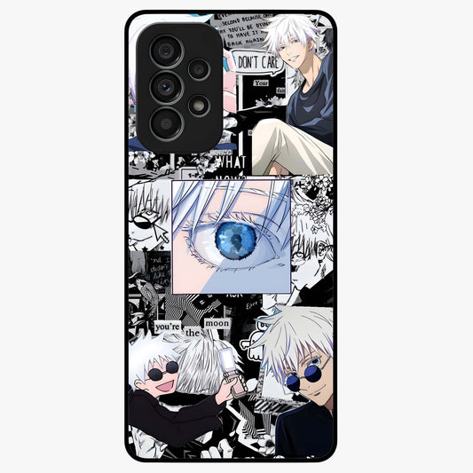 Infinity Sorcerer Chaos Glass Case showing flat back view with mystical sorcerer themed artwork and glossy glass finish.