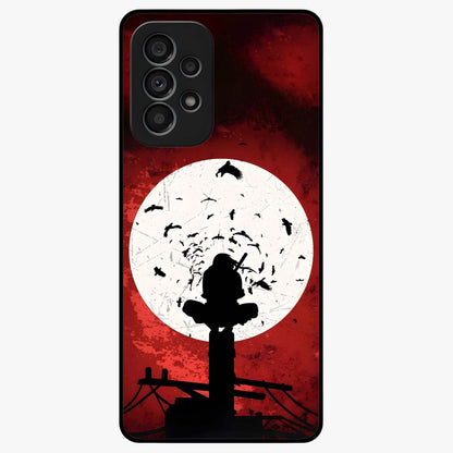 Itachi Limited Edition Naruto Anime Glass Case showing flat back view with iconic anime character artwork and glossy glass finish.