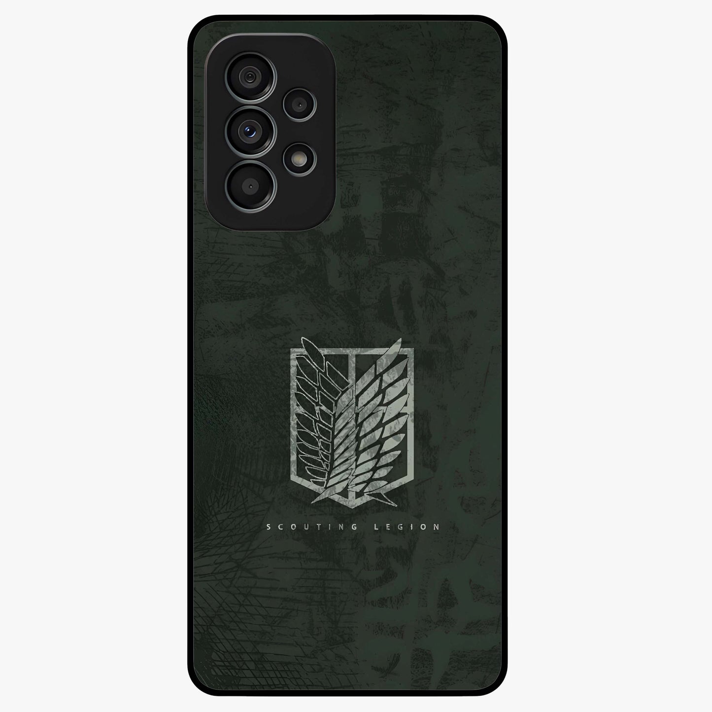 Wings Of Freedom Glass Case showing flat back view with symbolic wings artwork and glossy glass finish.