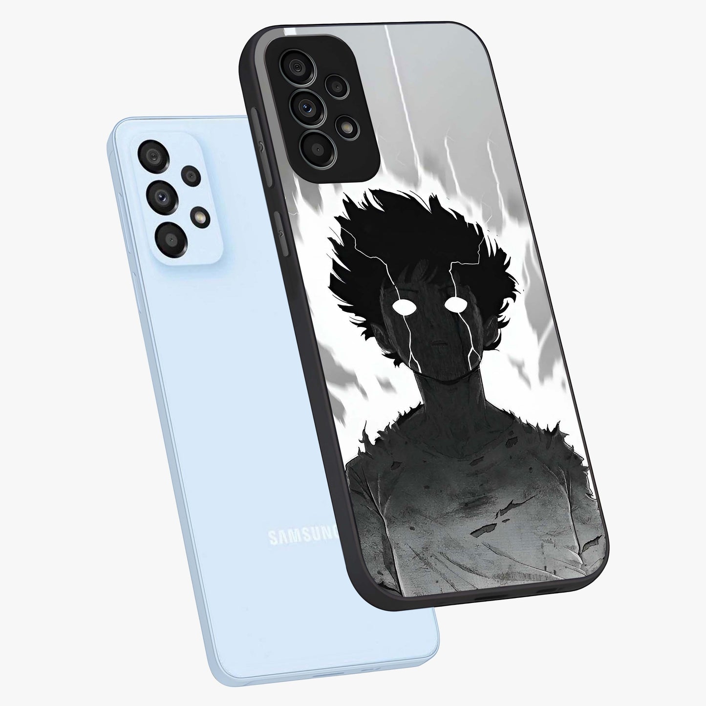 Awakened Inner Rage Glass Case displayed in angled mockup highlighting powerful graphic design and bold artistic theme.