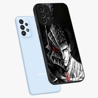 Berserker Blood Oath Glass Case displayed in angled mockup highlighting dark fantasy graphic design and powerful theme.