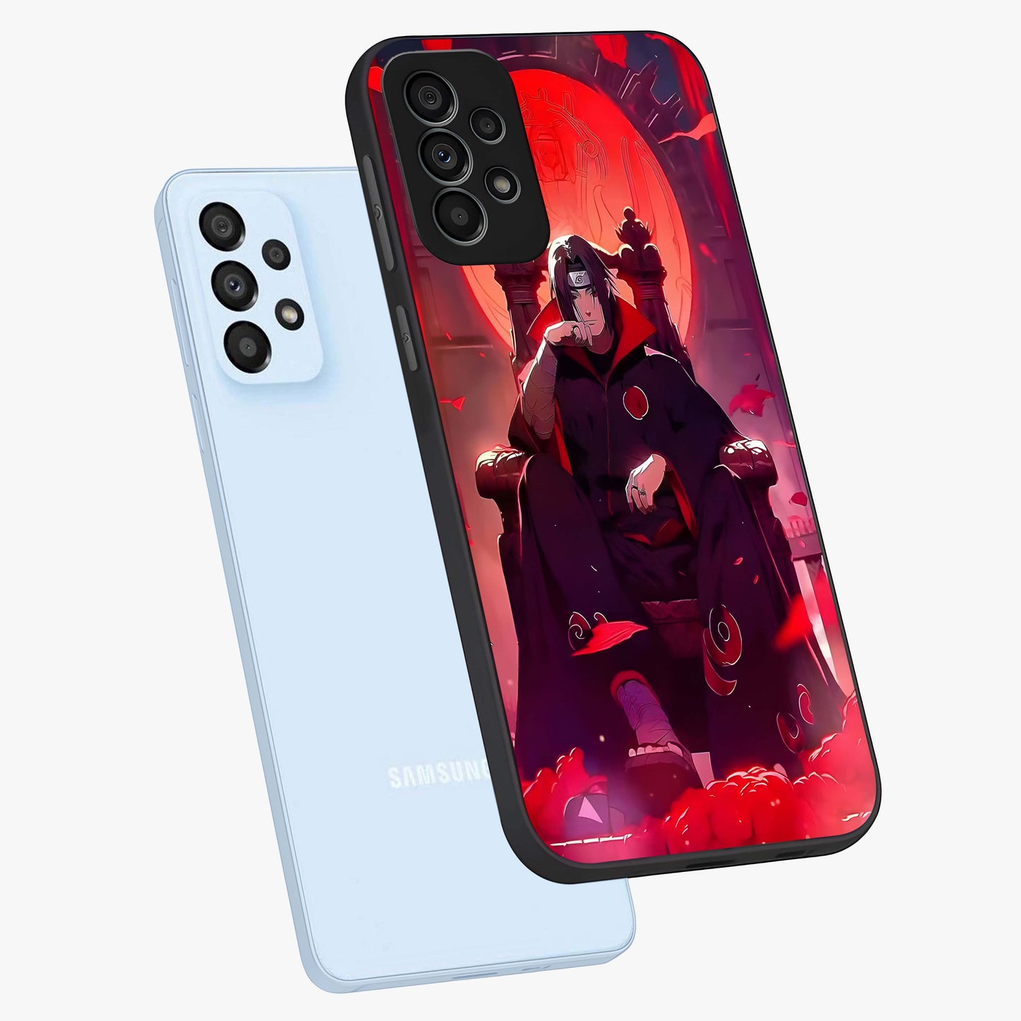 Blood Moon Sovereign Glass Case displayed in angled mockup highlighting dark celestial moon design and dramatic theme.
