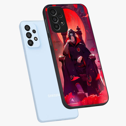 Blood Moon Sovereign Glass Case displayed in angled mockup highlighting dark celestial moon design and dramatic theme.