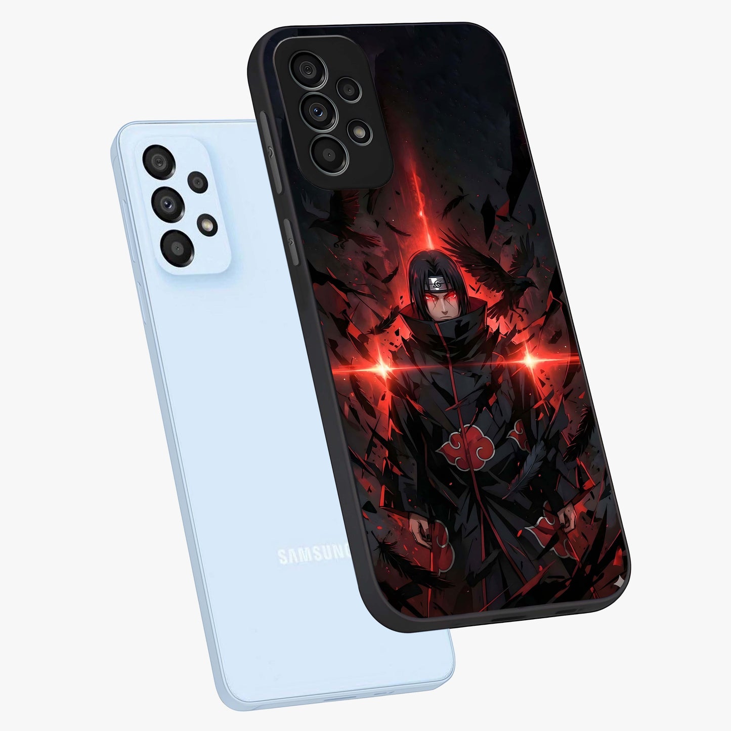 Focus Mode On Glass Case displayed in angled mockup highlighting clean minimal text artwork with modern aesthetic style.