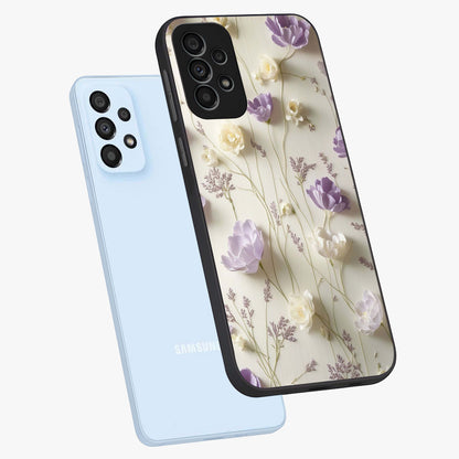 Lilac Breeze Harmony Glass Case displayed in angled mockup highlighting calm lilac breeze design with soothing aesthetic style.
