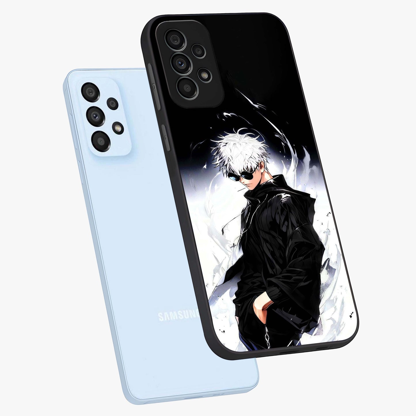 Limitless Shadow King Glass Case displayed in angled mockup highlighting dramatic dark hero design with intense aesthetic.