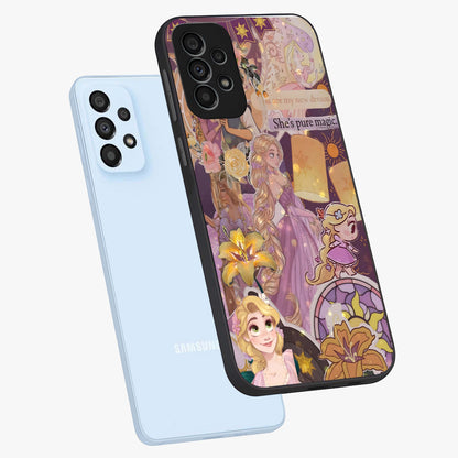 Magical Tangled Dream Glass Case displayed in angled mockup highlighting whimsical fantasy design with magical aesthetic.
