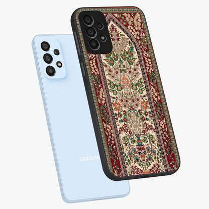 Persian Inspired Glass Case displayed in angled mockup highlighting intricate traditional design with elegant cultural aesthetic.