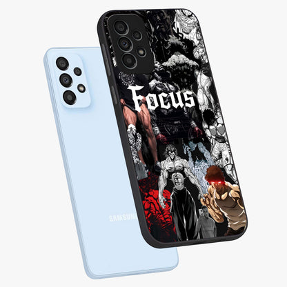 Relentless Power Focus Glass Case displayed in angled mockup highlighting bold statement design with modern aesthetic style.