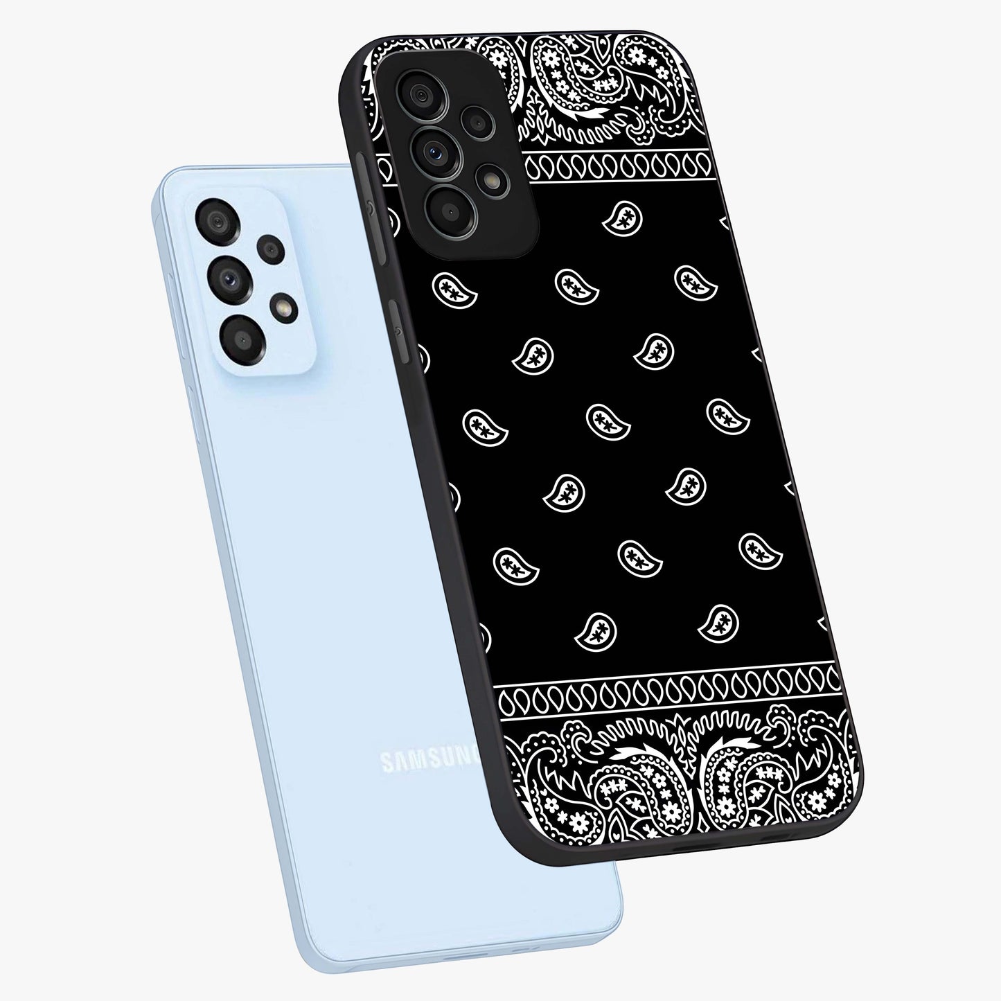 Retro Rebel Threads Glass Case displayed in angled mockup highlighting retro inspired graphic design with rebellious aesthetic.