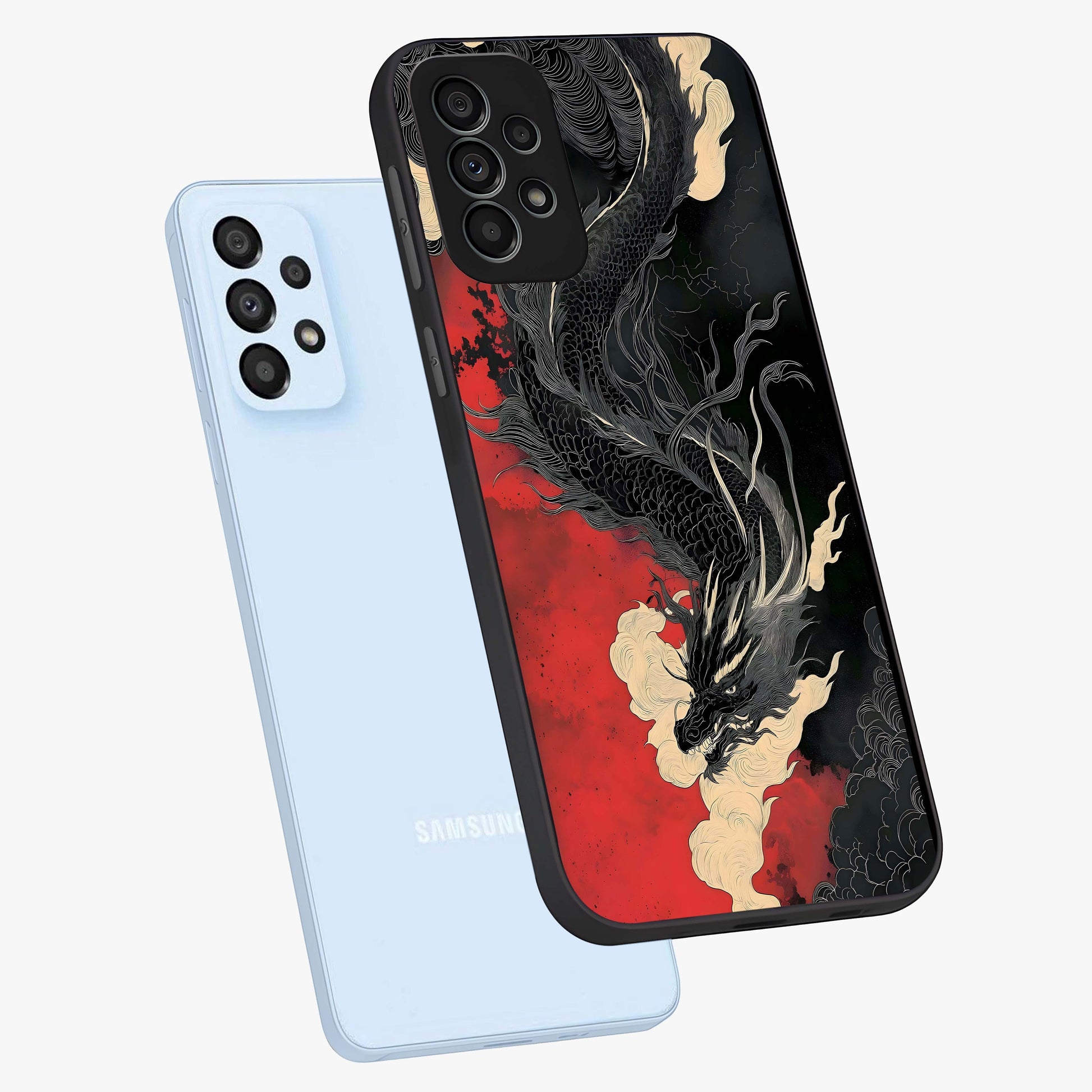 Shadow Dragon Fury Glass Case displayed in angled mockup highlighting powerful dragon illustration with dark fantasy aesthetic.