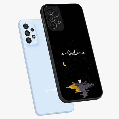 Silent Night Row Glass Case displayed in angled mockup highlighting peaceful evening design with dreamy night aesthetic.