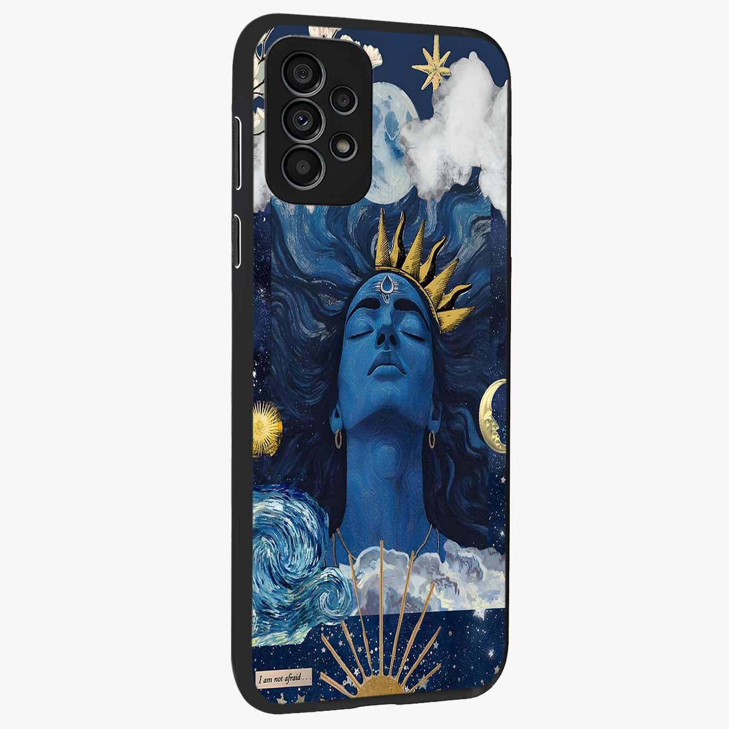 Aesthetic Lord Shiva Glass Case upright view showcasing powerful Lord Shiva artwork with devotional theme.