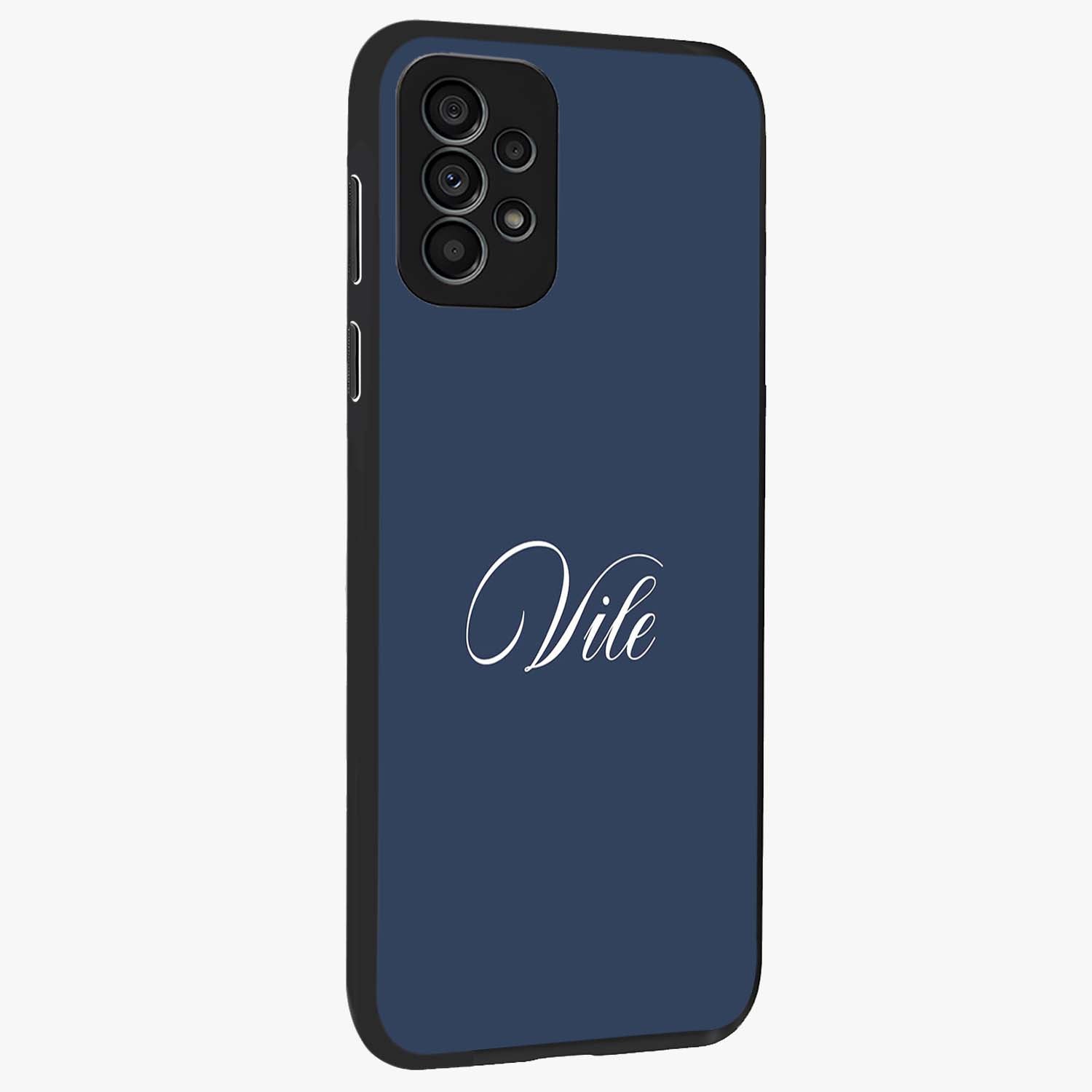 Blue Vintage Floral Pattern Glass Case displayed in angled mockup highlighting classic blue floral pattern and retro aesthetic design.