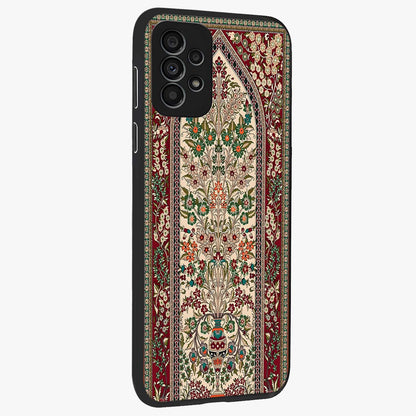Persian Inspired Glass Case upright view showcasing decorative Persian artwork with rich heritage theme.