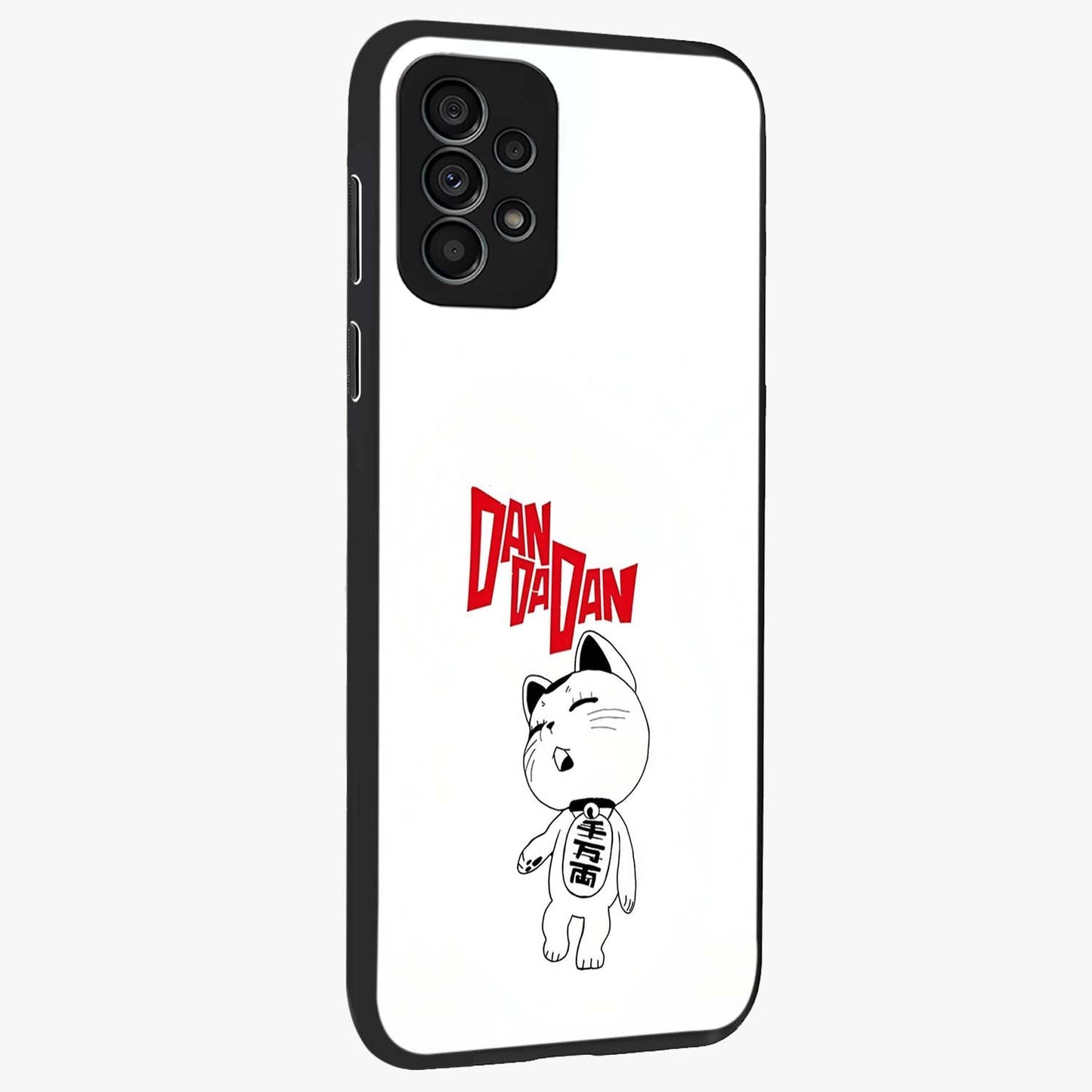 Playful Spirit Charm Glass Case upright view showcasing vibrant charm artwork with fun artistic theme.