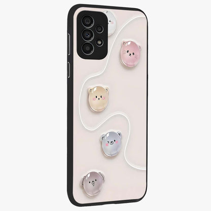 Puffy Face Parade Glass Case upright view showcasing adorable character artwork with cheerful animated theme.