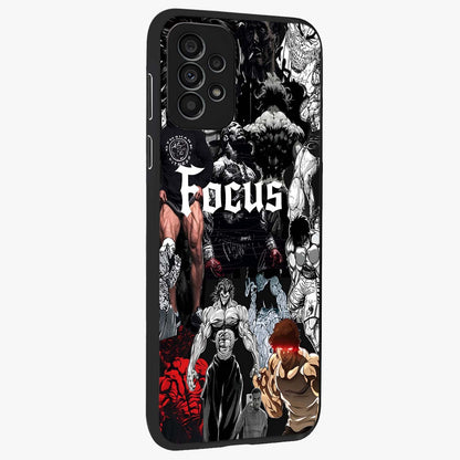 Relentless Power Focus Glass Case upright view showcasing strong inspirational artwork with powerful focus theme.