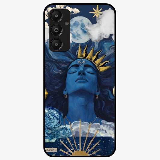 Aesthetic Lord Shiva Glass Case showing flat back view with divine Shiva artwork and glossy glass finish.