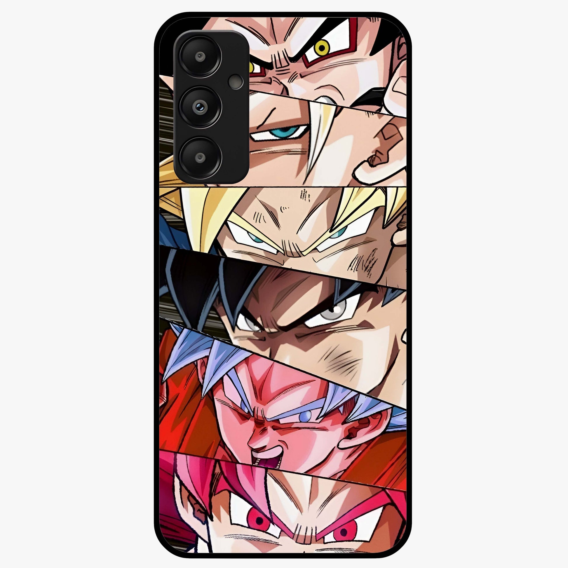 Anime Character Glass Case showing flat back view with vibrant anime artwork and glossy glass finish.