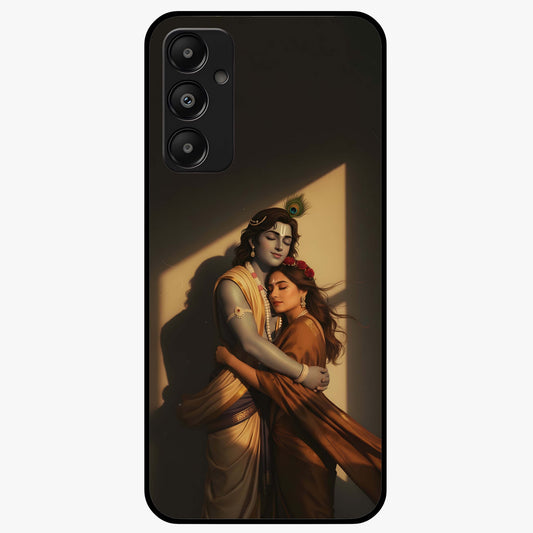 Divine Eternal Love Glass Case showing flat back view with spiritual love themed artwork and glossy glass finish.