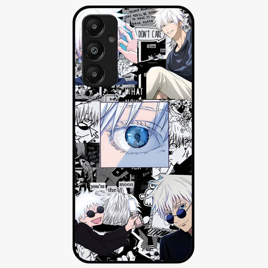 Infinity Sorcerer Chaos Glass Case showing flat back view with mystical sorcerer themed artwork and glossy glass finish.