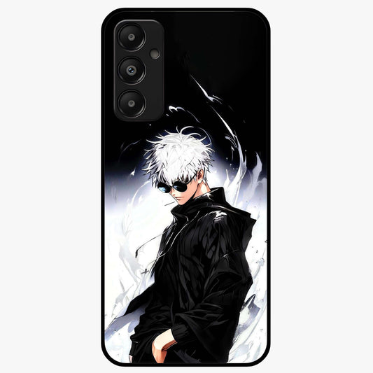 Limitless Shadow King Glass Case showing flat back view with powerful shadow warrior artwork and glossy glass finish.