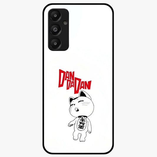 Playful Spirit Charm Glass Case showing flat back view with cheerful charm themed artwork and glossy glass finish.