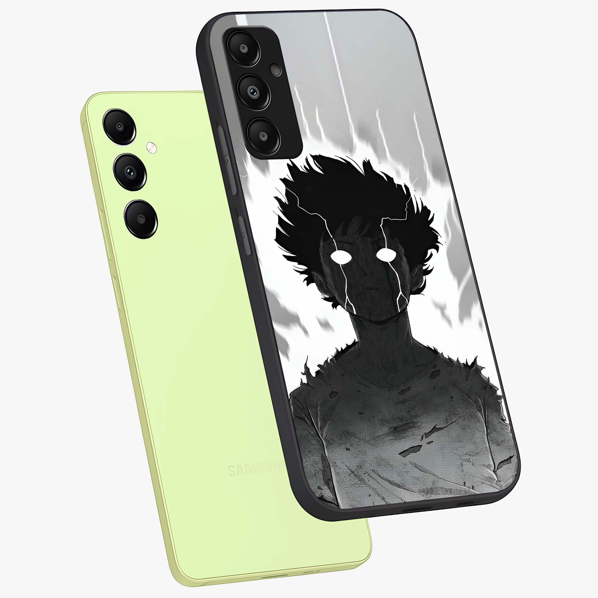 Awakened Inner Rage Glass Case displayed in angled mockup highlighting powerful graphic design and bold artistic theme.