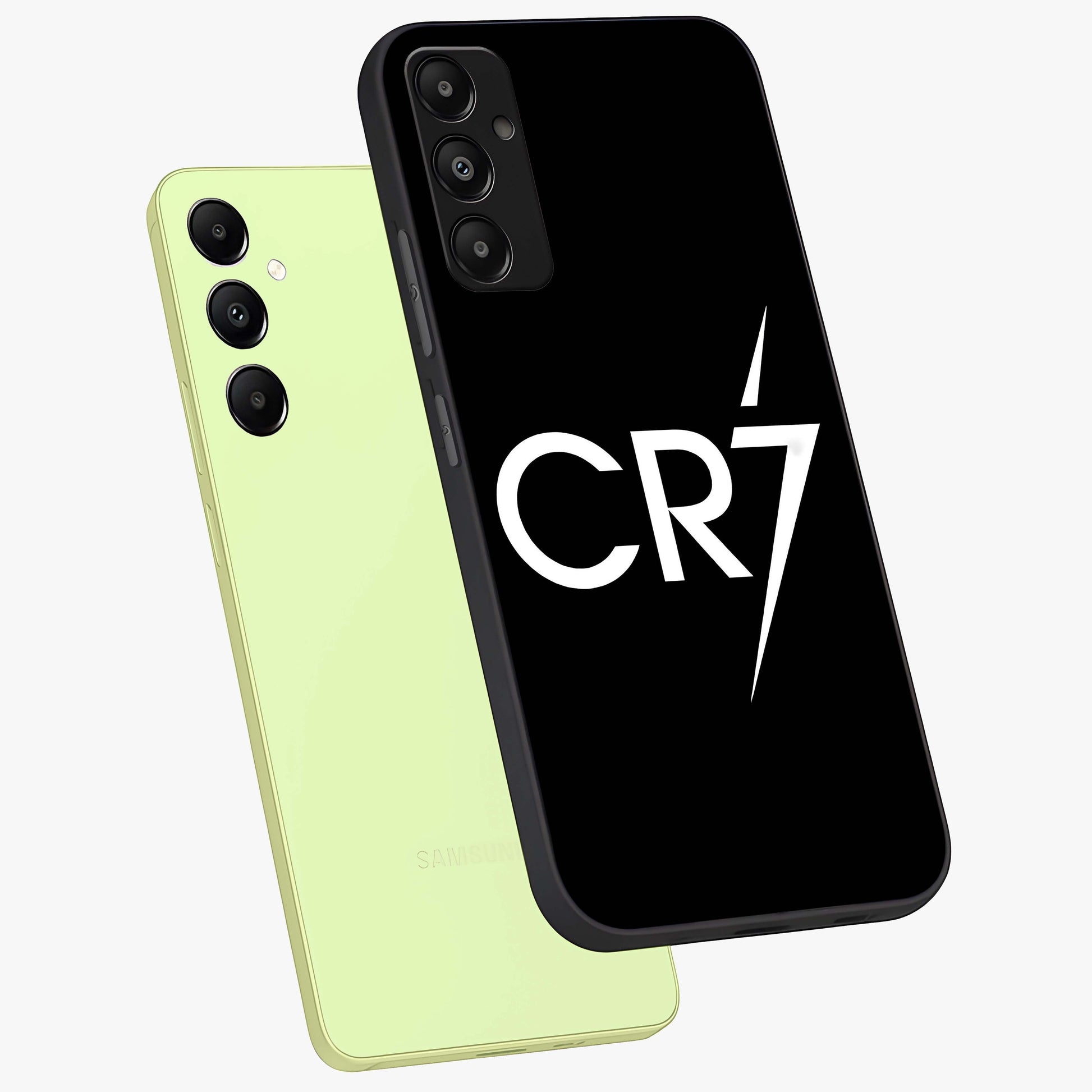 Cr7 Elite Strike Glass Case displayed in angled mockup highlighting powerful sports graphic with bold athletic theme.